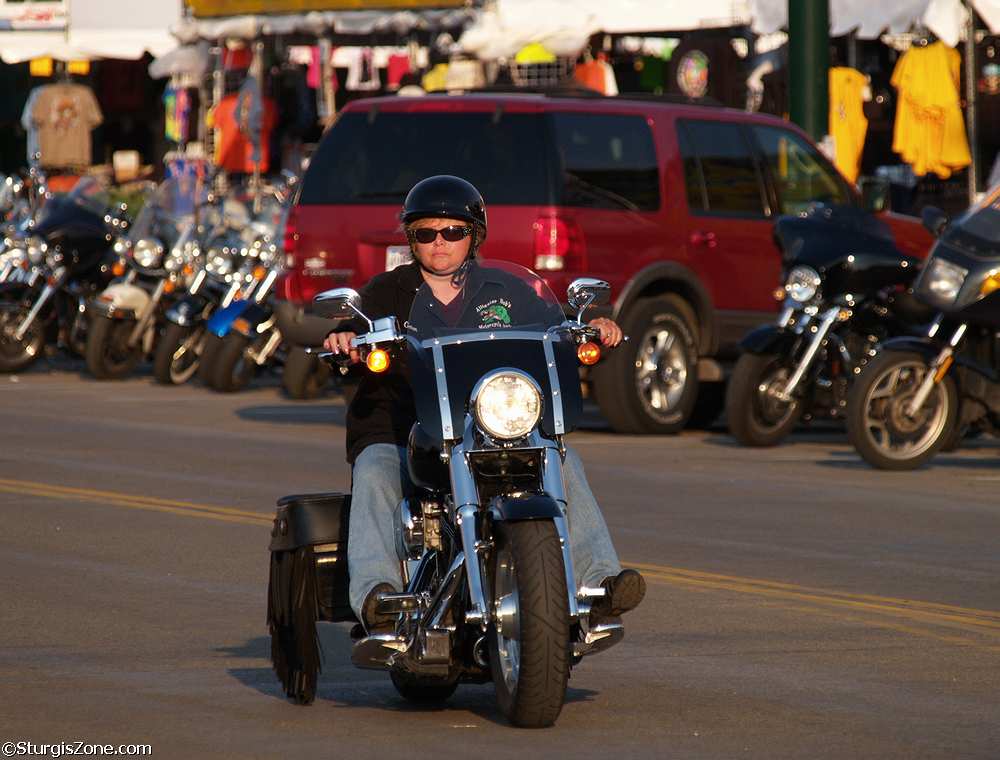 Biker in Evening Light