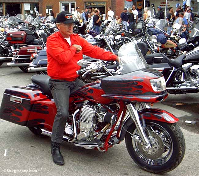 Flaming Harley Davidson bike