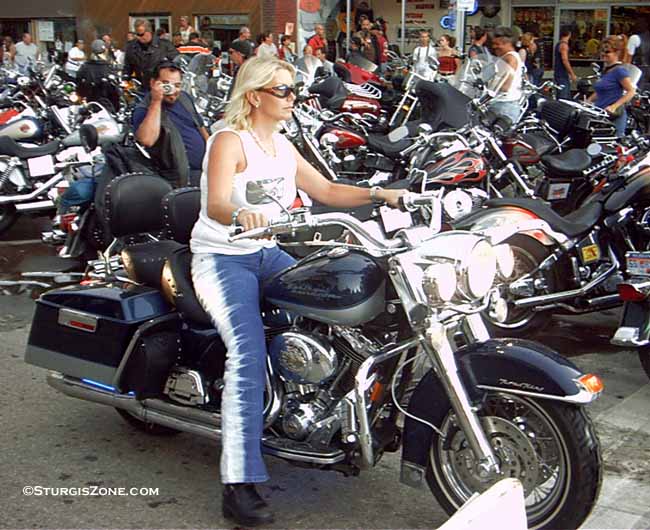 Sturgis Blonde Biker Babe